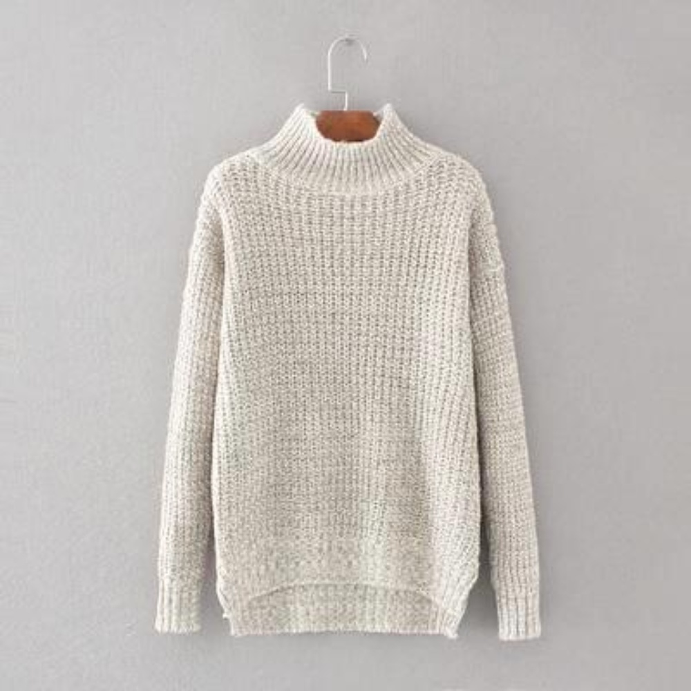 [NWT] Ribbed Knitted High-Neck Sweater
